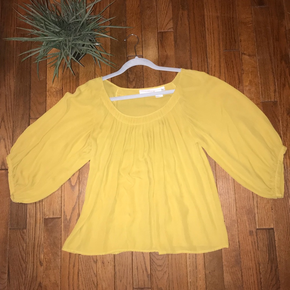 Soft Surroundings Yellow Blouse